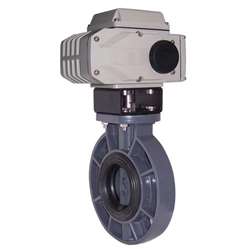 電動UPVC塑料蝶閥、UPVC電動塑料蝶閥